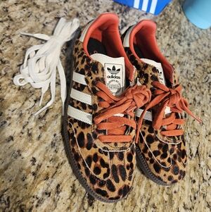 Adidas Originals Samba Leopard Print and Orange Accents, 7